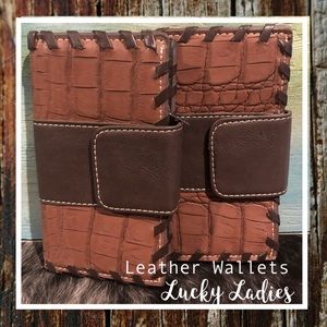 🐊 Wallet Alligator Print & Real Leather Clutch